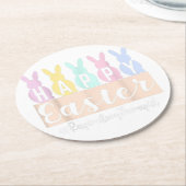 ハッピーイースターストーンコースター| Lover Stone Coaster ラウンドペーパーコースター (アングル)