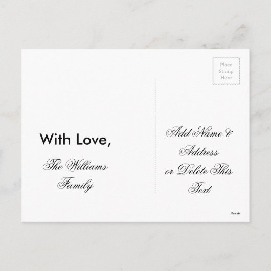 ハッピーイースタータイポグラフィドヴパステルオレンジ シーズンポストカード (裏面)