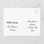 ハッピーイースタータイポグラフィドーブ春グリーン シーズンポストカード (裏面)