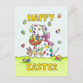ハッピーイースターダルマチアンポストカード ポストカード (正面)