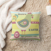 ハッピーイースターチキンと卵パステルピロー クッション (ブランケット)