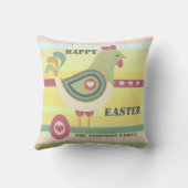ハッピーイースターチキンと卵パステルピロー クッション (裏面)