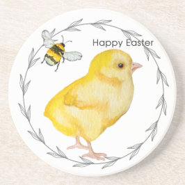 ハッピーイースターチキンと春の花 コースター