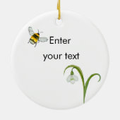 ハッピーイースターチキンと春の花 セラミックオーナメント (裏面)