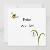 ハッピーイースターチキンと春の花 招待状 (裏面)