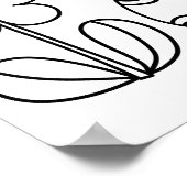 ハッピーイースターチックキッズカラーパーソナライズされたリング ポスター (角)