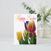 ハッピーイースターチューリップグリーティングカード シーズンポストカード (スタンド正面)
