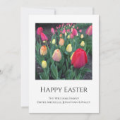 ハッピーイースターチューリップ春フローラ宗教 シーズンカード (正面)