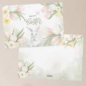 ハッピーイースターチューリップ、ダフォジルとイースターバニー シーズンカード