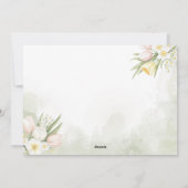 ハッピーイースターチューリップ、ダフォジルとデイジー シーズンカード (裏面)