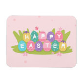ハッピーイースターチョコレートエッグカード マグネット (横)