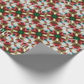 ハッピーイースターチョコレートエッグ万華鏡のように千変万化するパターン花 ラッピングペーパー (角)