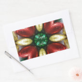 ハッピーイースターチョコレートエッグ万華鏡のように千変万化するパターン花 長方形シール (封筒)