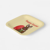 ハッピーイースターチョコレートバニー ペーパープレート (傾斜あり)