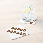 ハッピーイースターチョコレート卵 スクエアペーパーコースター (インサイチュ)