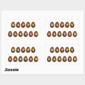 ハッピーイースターチョコレート卵 長方形シール (シート)