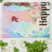 ハッピーイースターティータオル キッチンタオル (折り畳み)