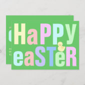 ハッピーイースターディナー招待状 招待状 (正面/裏面)