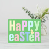 ハッピーイースターディナー招待状 招待状 (スタンド正面)
