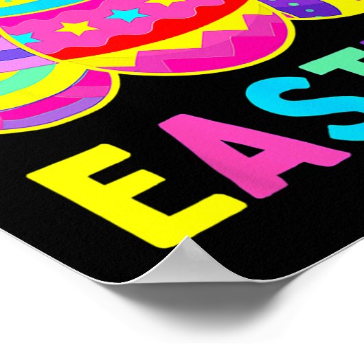 ハッピーイースターデイエッグハッピーイースターデイウィメンズ ポスター (角)