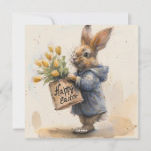 ハッピーイースターデイカード2024イースターエッグホリデーカード シーズンカード (裏面)