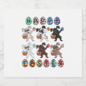 ハッピーイースターデイダビングラビットエッグトドルボーイズ スパークリングワインラベル (シングルラベル)