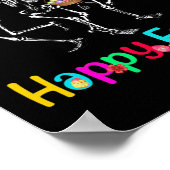 ハッピーイースターデイバニースカルダンスイースターエッグ ポスター (角)