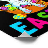 ハッピーイースターデイバニー狩りチョコレートエッグ ポスター (角)