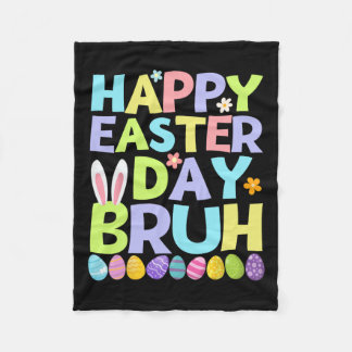 ハッピーイースターデイブルティーンズボーイズキッズイースターエッグ フリースブランケット