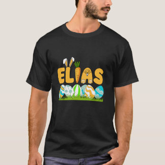 ハッピーイースターデイボーイズパーソナライズされたメンズネームエリアス Tシャツ