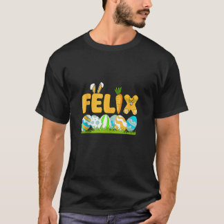 ハッピーイースターデイボーイズメンパーソナライズされたズネームフェリックス Tシャツ