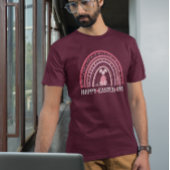 ハッピーイースターデイレインボーキュートバニーデザイン Tシャツ