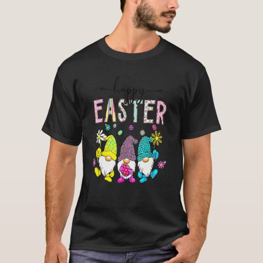 ハッピーイースターデイ3格言バニーエッグ Tシャツ (正面)