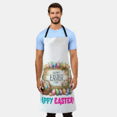 ハッピーイースターデイ – マン エプロン (着用した状態)