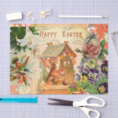 ハッピーイースターデザイナーティッシュペーパー 薄葉紙 (クラフト)