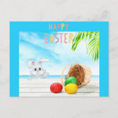 ハッピーイースタートロピカル海ビーチコースタルホリデイ ポストカード (正面)