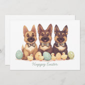 ハッピーイースタードイツの羊飼い犬 シーズンカード (正面/裏面)