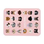 ハッピーイースタードッグ顔パターン マグネット (横)