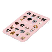 ハッピーイースタードッグ顔パターン マグネット (左側)