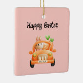 ハッピーイースタードライバーのバニーをピンクに セラミックオーナメント (右)