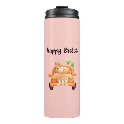 ハッピーイースタードライバーのバニーをピンクに タンブラー (正面)