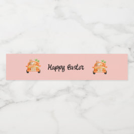 ハッピーイースタードライバーのバニーをピンクに ペットボトルラベル
