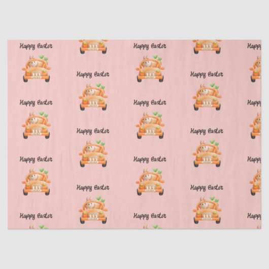 ハッピーイースタードライバーのバニーをピンクに 薄葉紙 (正面)