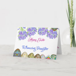 ハッピーイースタードーターパープルブルー薄紫フローラ卵 シーズンカード