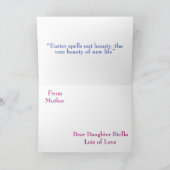 ハッピーイースタードーターフローラリース卵の水色 シーズンカード (内部)