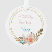 ハッピーイースターナナ幾何学フローラ円 オーナメント (正面)