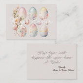 ハッピーイースターノートカード(あいさつ付き) ノートカード (正面/裏面)