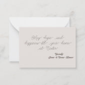 ハッピーイースターノートカード(あいさつ付き) ノートカード (裏面)