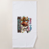 ハッピーイースターハイファー ビーチタオル (正面)