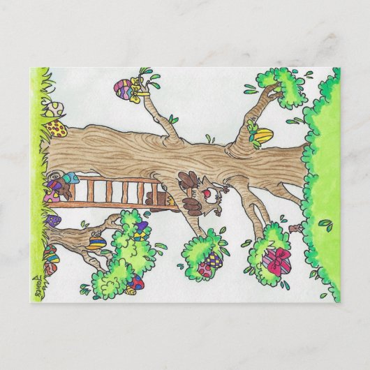 ハッピーイースターハガキbyニコールジャネス シーズンポストカード (正面)